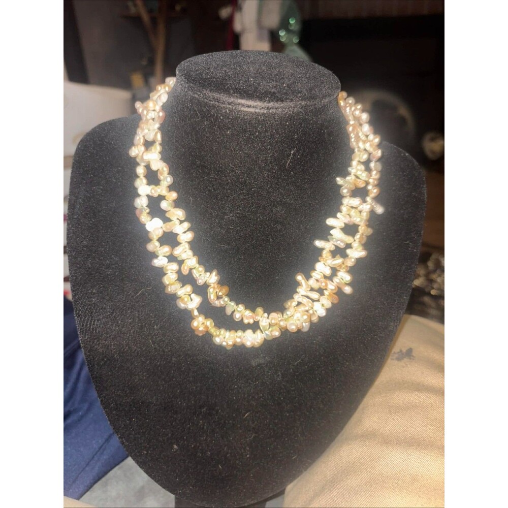 14k gf natural south sea pearl necklace 80 years old